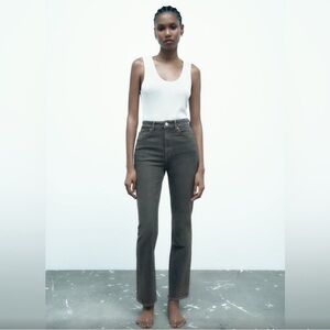 BLACK ZARA STOVE PIPE TRF JEANS